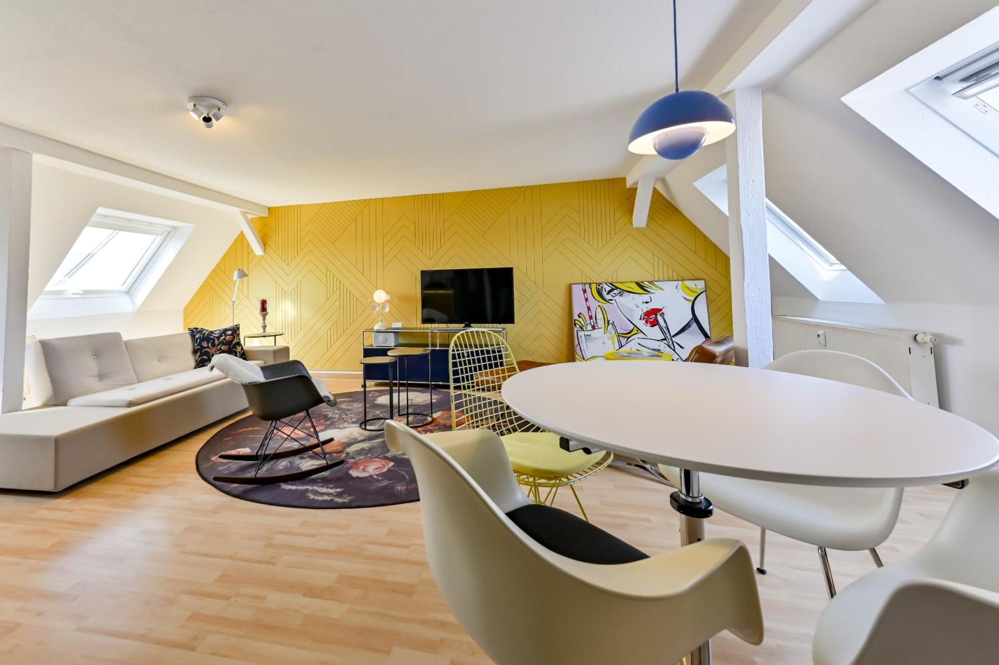 Premium Quartier Clara , Karl Und Fritz Auf Dem Kassberg Mit Eigenem Stellplatz Appartement Chemnitz Kamer foto