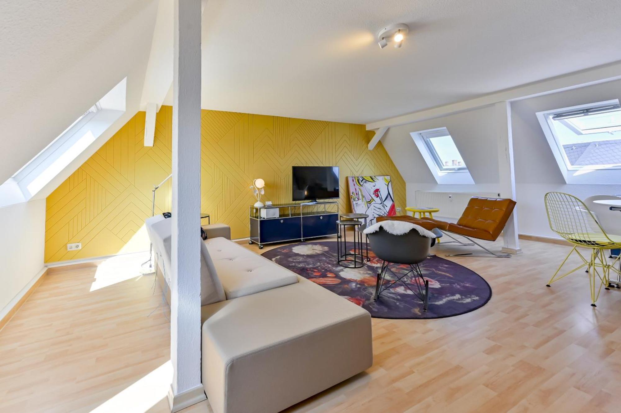 Premium Quartier Clara , Karl Und Fritz Auf Dem Kassberg Mit Eigenem Stellplatz Appartement Chemnitz Kamer foto